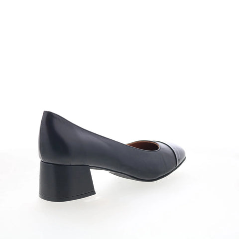Miz Mooz Gilda Womens Black Leather Slip On Pumps Heels Shoes