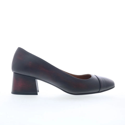Miz Mooz Gilda Womens Red Leather Slip On Pumps Heels Shoes