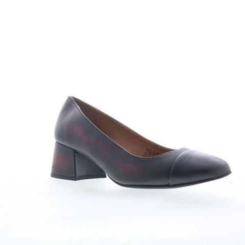 Miz Mooz Gilda Womens Red Leather Slip On Pumps Heels Shoes
