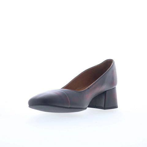 Miz Mooz Gilda Womens Red Leather Slip On Pumps Heels Shoes