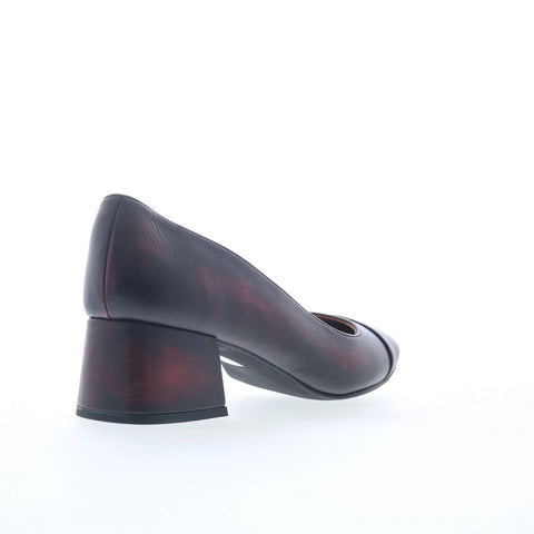 Miz Mooz Gilda Womens Red Leather Slip On Pumps Heels Shoes