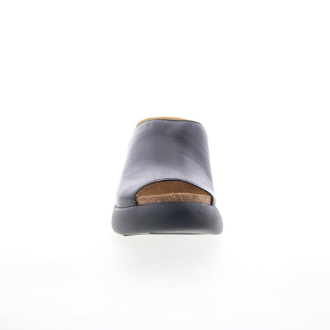 Fly London Gino GINO966FLY-000 Womens Black Leather Slides Sandals Shoes