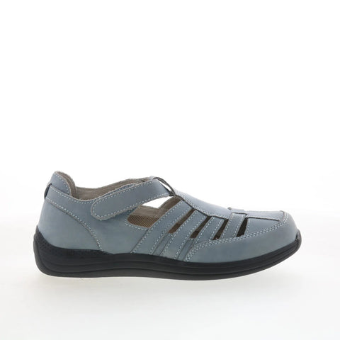 Drew Ginger 14321-4B Womens Blue Wide Leather Strap Sandals Shoes