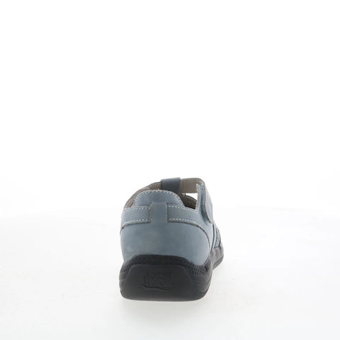 Drew Ginger 14321-4B Womens Blue Wide Leather Strap Sandals Shoes