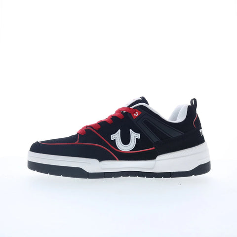 True Religion Ginuwine Mens Black Canvas Lace Up Lifestyle Sneakers Shoes