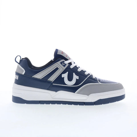 True Religion Ginuwine Mens Blue Synthetic Lace Up Lifestyle Sneakers Shoes