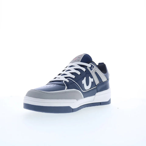 True Religion Ginuwine Mens Blue Synthetic Lace Up Lifestyle Sneakers Shoes