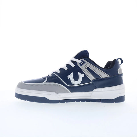 True Religion Ginuwine Mens Blue Synthetic Lace Up Lifestyle Sneakers Shoes