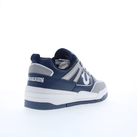 True Religion Ginuwine Mens Blue Synthetic Lace Up Lifestyle Sneakers Shoes
