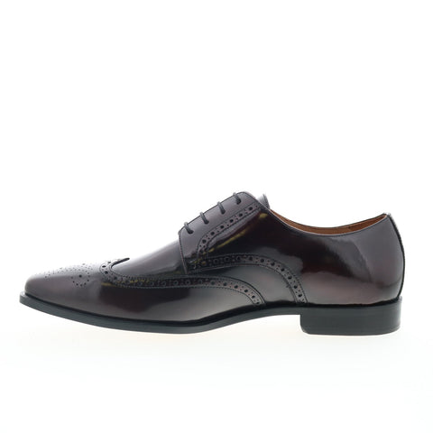 Studio Belvedere Carlo Mens Burgundy Oxfords Wingtip & Brogue Shoes