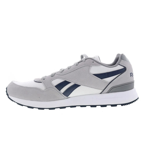 Reebok GL 1000 Mens White Synthetic Lace Up Lifestyle Sneakers Shoes