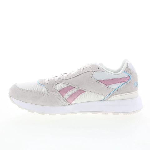 Reebok GL 1000 Womens Gray Suede Lace Up Lifestyle Sneakers Shoes
