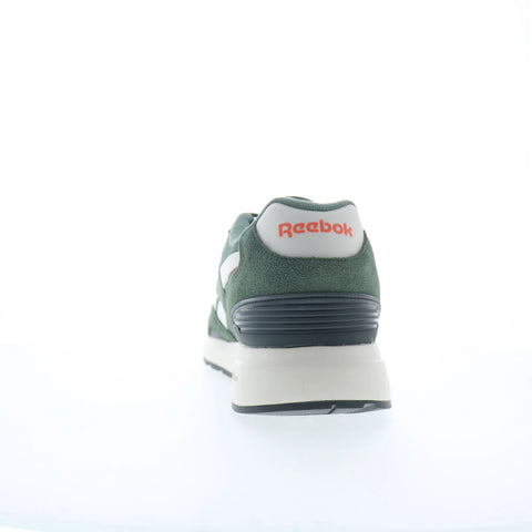 Reebok GL 1100 Mens Green Suede Lace Up Lifestyle Sneakers Shoes