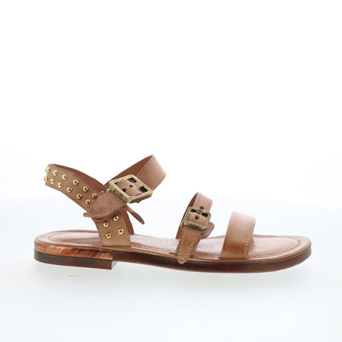 A.S. 98 Glenny Womens Brown Leather Hook & Loop Strap Sandals Shoes