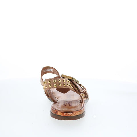 A.S. 98 Glenny Womens Brown Leather Hook & Loop Strap Sandals Shoes