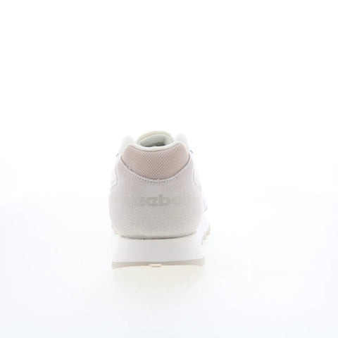 Reebok Glide Mens White Leather Lace Up Lifestyle Sneakers Shoes
