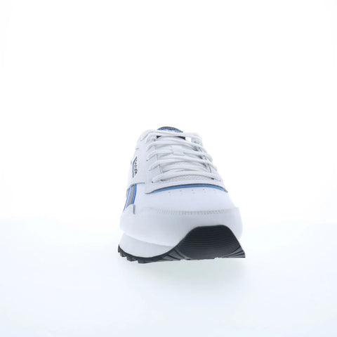 Reebok Glide Mens White Leather Lace Up Lifestyle Sneakers Shoes
