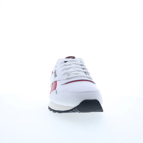 Reebok Glide Mens White Leather Lace Up Lifestyle Sneakers Shoes