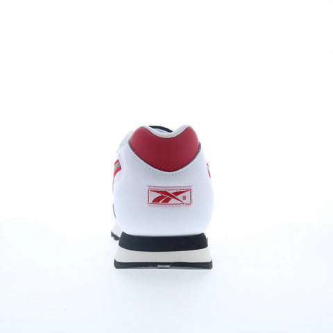 Reebok Glide Mens White Leather Lace Up Lifestyle Sneakers Shoes