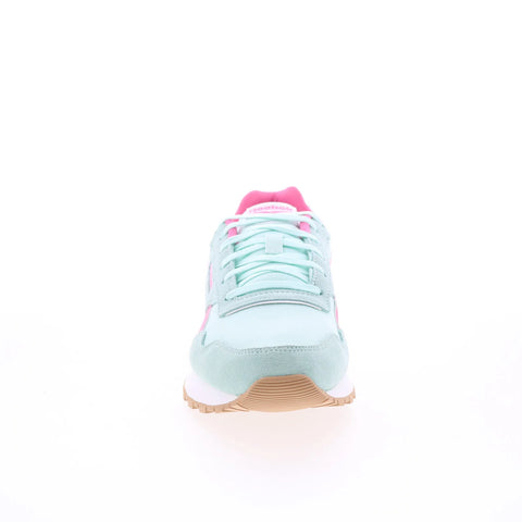 Reebok Glide Womens Green Suede Lace Up Lifestyle Sneakers Shoes