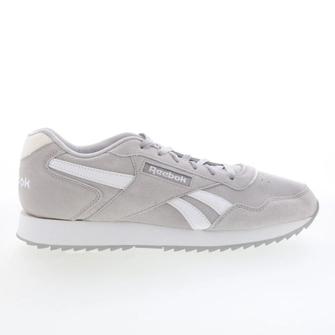 Reebok Glide Ripple Mens Gray Suede Lace Up Lifestyle Sneakers Shoes