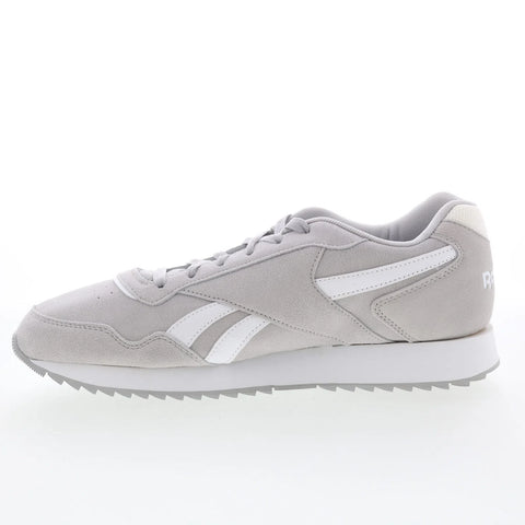 Reebok Glide Ripple Mens Gray Suede Lace Up Lifestyle Sneakers Shoes