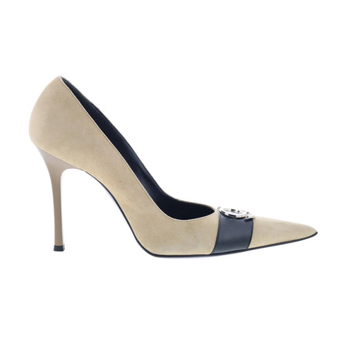 Gai Mattiolo GM5 Womens Beige Suede Slip On Pumps Heels Shoes