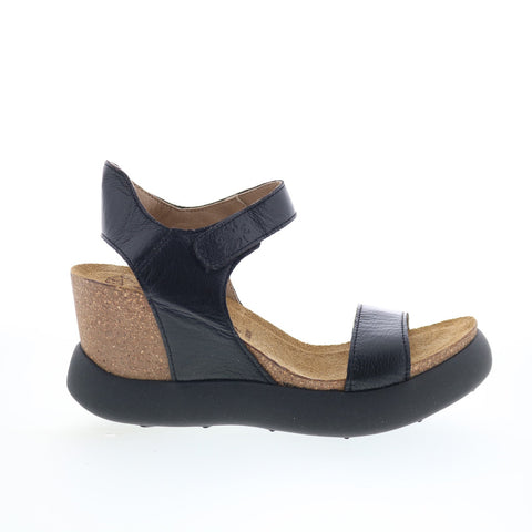 Fly London Gogo GOGO967FLY-000 Womens Black Wedges Sandals Shoes