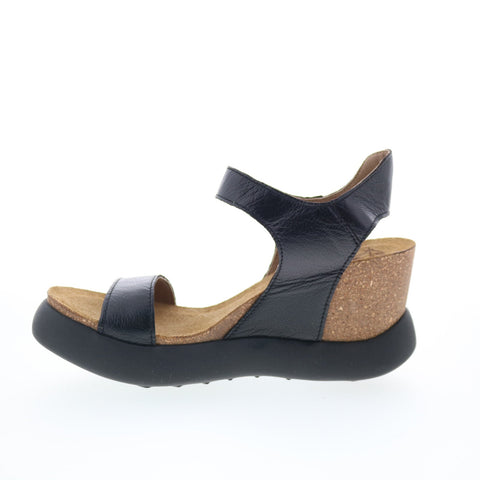 Fly London Gogo GOGO967FLY-000 Womens Black Wedges Sandals Shoes