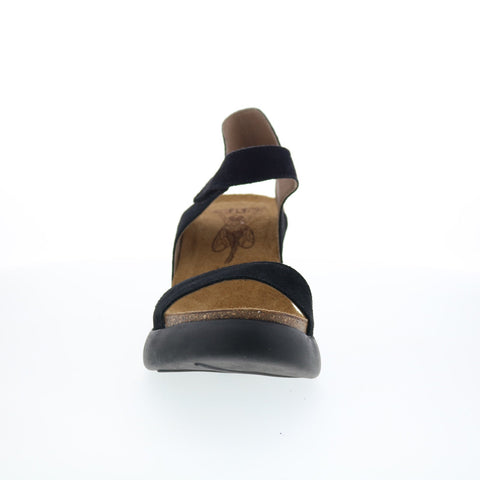 Fly London Gogo GOGO967FLY-006 Womens Black Wedges Sandals Shoes