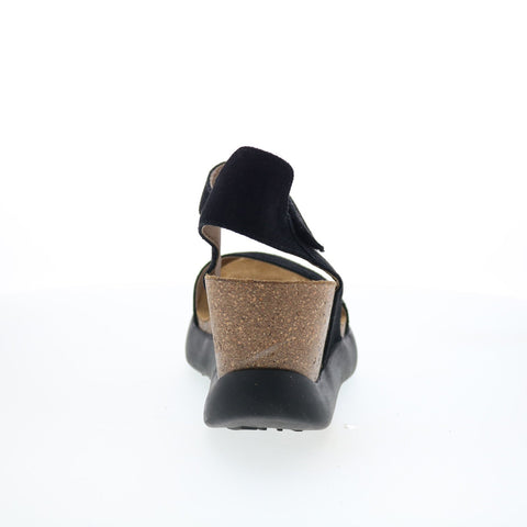 Fly London Gogo GOGO967FLY-006 Womens Black Wedges Sandals Shoes