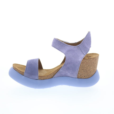 Fly London Gogo GOGO967FLY-009 Womens Purple Wedges Sandals Shoes