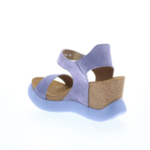 Fly London Gogo GOGO967FLY-009 Womens Purple Wedges Sandals Shoes