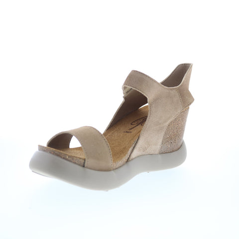 Fly London Gogo GOGO967FLY-010 Womens Gray Wedges Sandals Shoes