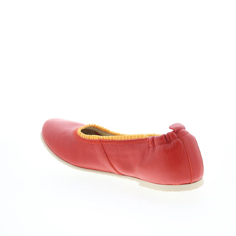 Fly London Goil GOIL222FLY-004 Womens Red Leather Slip On Ballet Flats Shoes