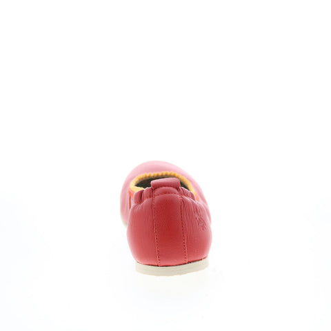 Fly London Goil GOIL222FLY-004 Womens Red Leather Slip On Ballet Flats Shoes