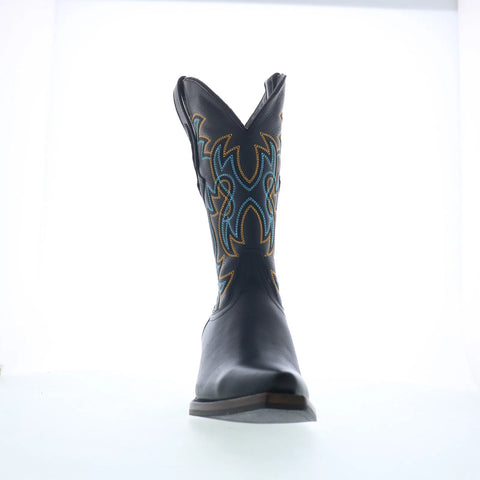 Dingo Gold Rush DI-152 Mens Black Leather Slip On Cowboy Western Boots