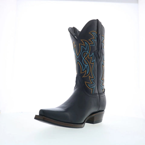 Dingo Gold Rush DI-152 Mens Black Leather Slip On Cowboy Western Boots