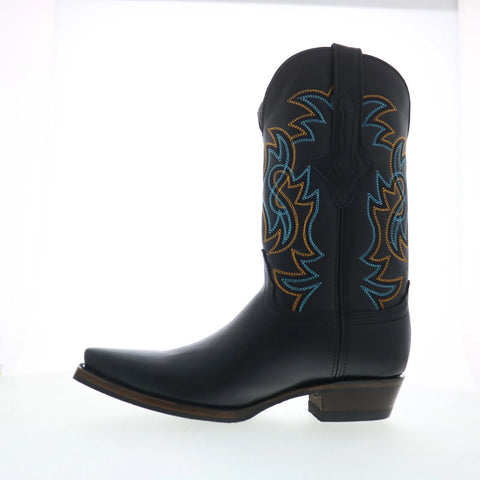 Dingo Gold Rush DI-152 Mens Black Leather Slip On Cowboy Western Boots