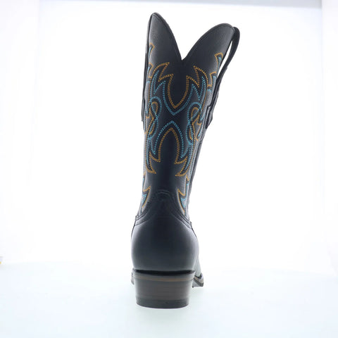 Dingo Gold Rush DI-152 Mens Black Leather Slip On Cowboy Western Boots