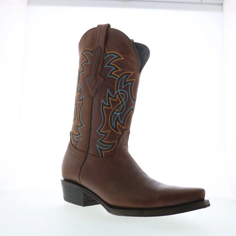 Dingo Gold Rush DI-152 Mens Brown Leather Slip On Cowboy Western Boots