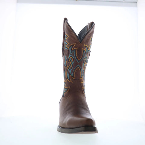 Dingo Gold Rush DI-152 Mens Brown Leather Slip On Cowboy Western Boots