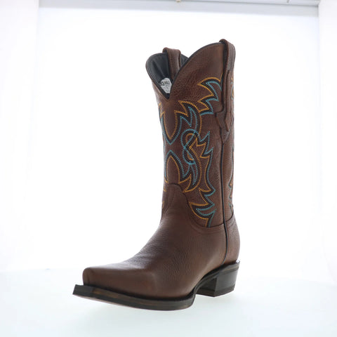 Dingo Gold Rush DI-152 Mens Brown Leather Slip On Cowboy Western Boots