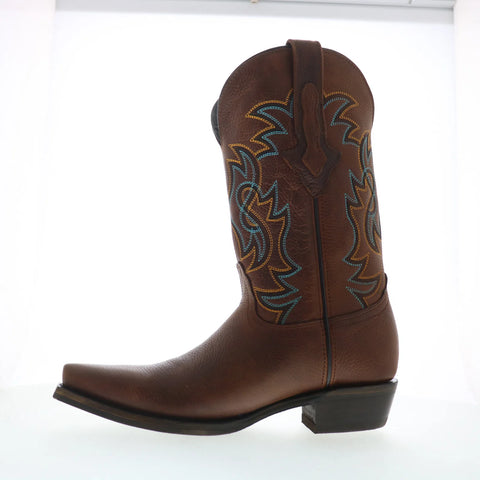 Dingo Gold Rush DI-152 Mens Brown Leather Slip On Cowboy Western Boots