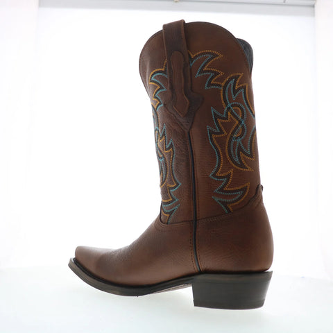 Dingo Gold Rush DI-152 Mens Brown Leather Slip On Cowboy Western Boots
