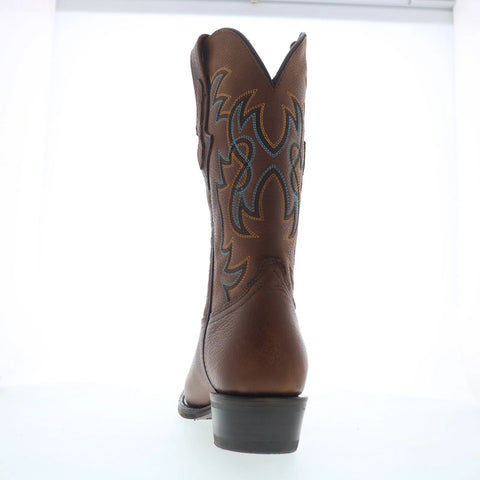 Dingo Gold Rush DI-152 Mens Brown Leather Slip On Cowboy Western Boots