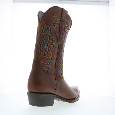 Dingo Gold Rush DI-152 Mens Brown Leather Slip On Cowboy Western Boots