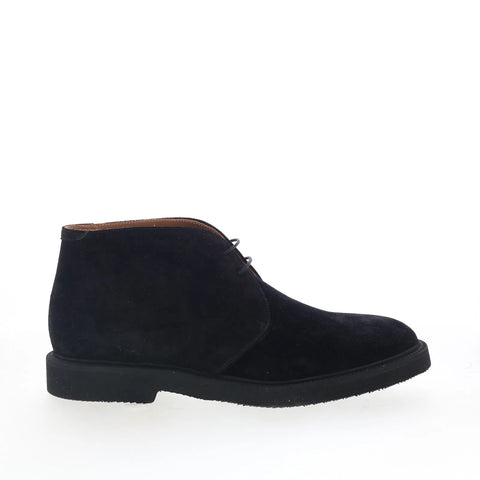 Aquatalia Golliard TM5GOLA1 Mens Black Suede Lace Up Chukkas Boots