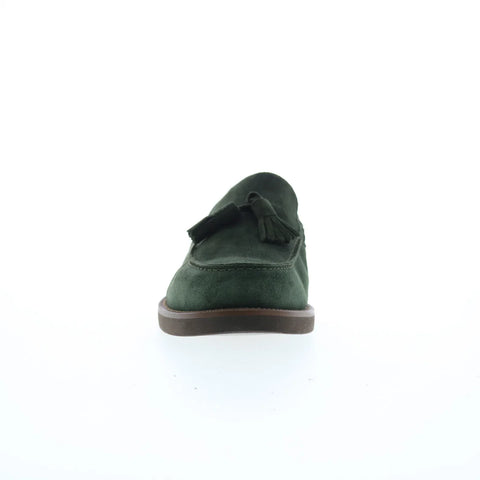 Pastori by Di Bianco Gordian Suede Mens Green Loafers & Slip Ons Shoes