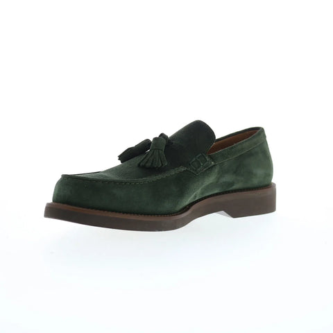 Pastori by Di Bianco Gordian Suede Mens Green Loafers & Slip Ons Shoes